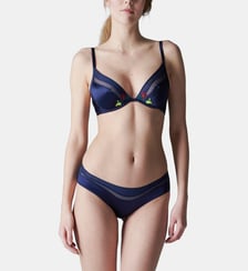 Soutien-gorge triangle avec armatures - Bleu Nuit Simone Pérèle