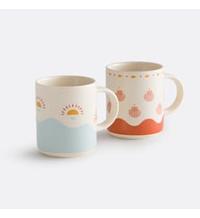 Lot de 2 mugs en porcelaine La Redoute Interieurs