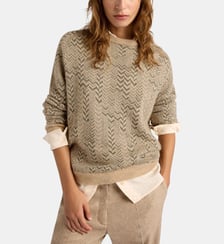 Tricot sage en jacquard Momonì