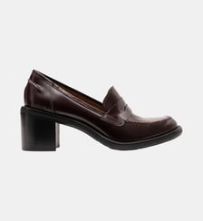 Oxford - Mocassins En Cuir Brossé Bordeaux Parallèle