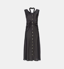 Robe midi en satin mat Pinko
