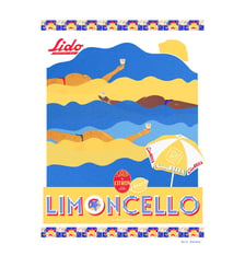 Poster Hello Bonjour - En Vacances Limoncello Poster & Frame