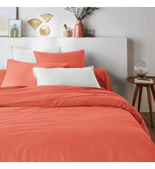 Housse de couette unie en coton lavé La Redoute Interieurs