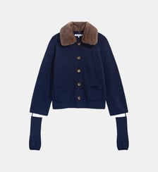 Gilet en cachemire avec col et mitaines - RHIZA Gerard Darel
