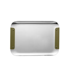 Plateau rectangulaire en acier vert impérial - 32x23cm - CLUB Christofle