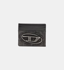 Porte-cartes en coton lavé et cuir Diesel