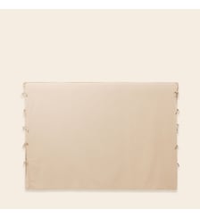 Housse De Tête De Lit  Satin de coton lavé uni à nouettes Madura