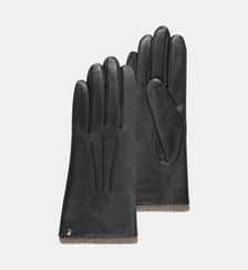 Gants en cuir d'agneau pleine fleur, doublés cachemire Isotoner