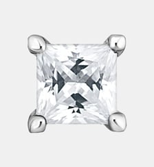 Clou d'eille unique pierre blanche Thomas Sabo