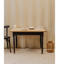 Bureau en bois noir Edouard N°1054- Produit chiné Debongout