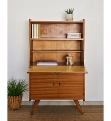 Secrétaire Mid-century en bois Honoré N°185- Produit chiné Debongout