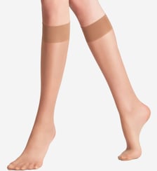 Mi-Bas Seidenglatt 15 Fibre artificielle Transparent Falke