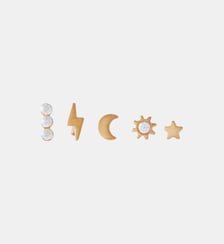 Set de 5 piercings nez studs en acier inoxydable et zircon Balaboosté
