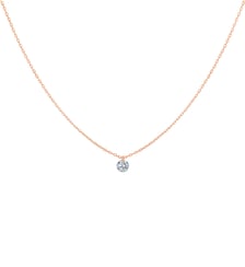 Collier 360° - Diamant solitaire 0,20ct - Or rose 750‰ La Brune & La Blonde