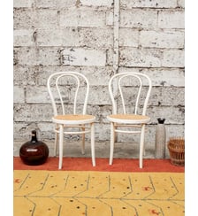 Paire de chaises cannée Claude N°648- Produit chiné Debongout