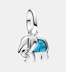 Mini Dangle Éléphant Turquoise Pandora