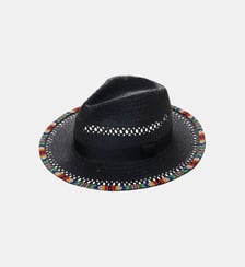 Chapeau de paille brodé de perles FYAN Wild