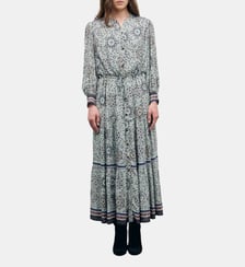 Robe longue élastiquée imprimée - CYRIL Gerard Darel