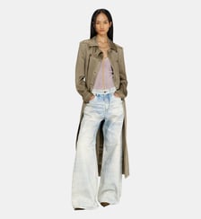 Trench coat en satin froissé Diesel