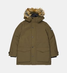 Veste matelassée avec capuche en fausse fourrure Diesel Kids