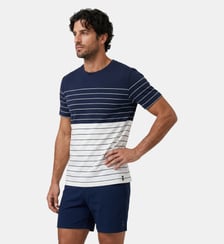 T-shirt en coton bio à fines rayures Ron Dorff