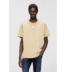 T-shirt en coton léger avec logo Ovale D métallisé Diesel