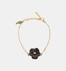 Bracelet pensée noire et cristal taillé Les Néréides