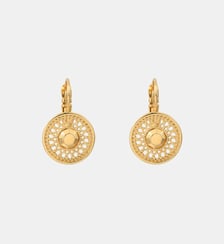 Boucles d'oreilles fines dormeuses   doré à l'or fin - Noor Satellite