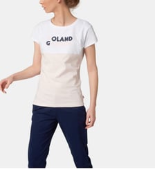 T-shirt col rond Color Block   - rose et blanc Roland-Garros