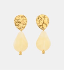 Boucles d'oreilles acier inoxydable goutte ivoire Balaboosté