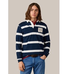 Polo De Rugby À Rayures Avec Logo Coupe Regular Hackett London