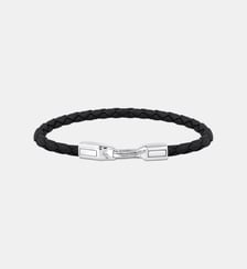 Bracelet noir et argent en cuir Thomas Sabo