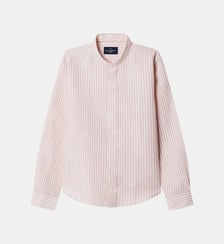 Chemise Rayée À Col Bande Coupe Regular Hackett London