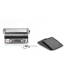 Grille-viande CG9160 inox 2 zones de cuissson, plaques amovible, sonde, 37x23 cm Braun