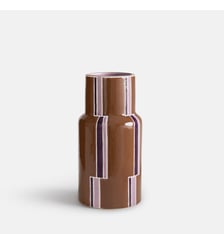 Vase marron en faïence, peint à la main, hauteur 23 cm La Redoute Interieurs