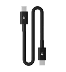Câble de charge tissé court USB-C vers USB-C 20 cm Noir Beats