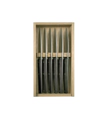 Coffret 6 Couteaux à Steak Manche ébène - Mirage Les Essences Degrenne
