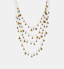 Collier bicolore doré, finition gunmetal Aristocrazy