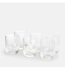 Lot de 6 gobelets à eau en verre strié La Redoute Interieurs