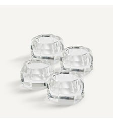 Lot de 4 photophores en verre ciselé AM.PM