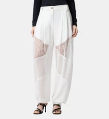 Pantalon avec détails en dentelle Pinko