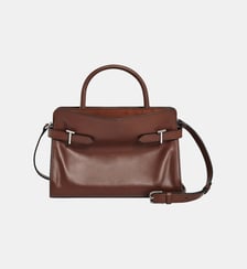 Sac à main moyen modèle Emie en cuir lisse et suède Le Tanneur