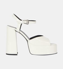 Sandales à talons en cuir vernis The Kooples