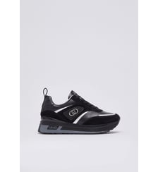 Sneakers plateforme en daim et cuir Liu Jo