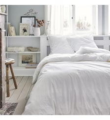Parure de lit unie en coton, taies carrées, TOUT DOUX Essix