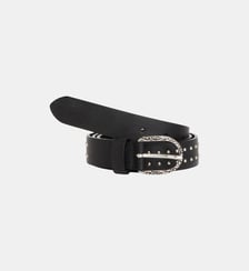 ceinture Charles en cuir noir Agnès b.