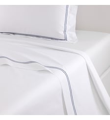 Drap plat en percale de coton Yves Delorme