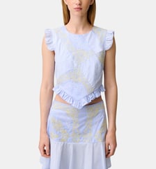 Top à volants imprimé Claudie Pierlot