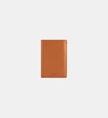 Portefeuille vertical moyen modèle zippé 2 volets Martin en cuir lisse Le Tanneur