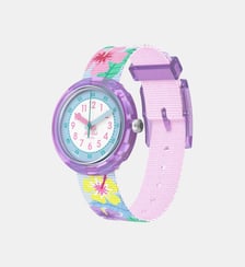 Montre Island greetings Blanc, Bleu clair FPNP186 Flik Flak